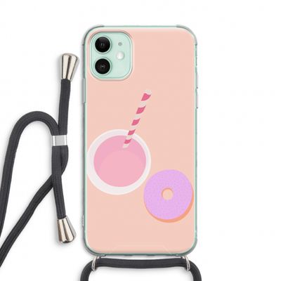 Donut: iPhone 11 Transparant Hoesje met koord