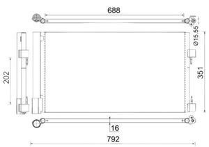 Condensor, airconditioning AC486000S