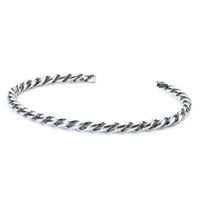 Trollbeads TAGBA-00006 Armband Open Bangle Twisted zilver S 20-21 cm - thumbnail