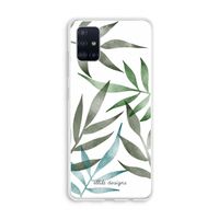 Tropical watercolor leaves: Galaxy A51 4G Transparant Hoesje