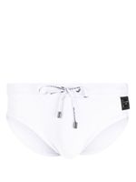 Dolce & Gabbana slip de bain à plaque logo - Blanc - thumbnail