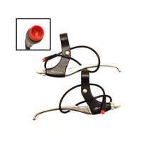 Saccon remhendel set voor e-bike met magnetische rem onderbrekings schakelaar. zwart/zilver