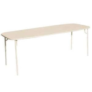 Petite Friture Week-end tuintafel 220x85 met dicht blad Ivory