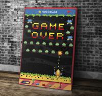 8 bits arcadescherm videogame canvas