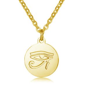 Goudkleurige Heren Ketting met Hanger Oog van Horus