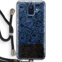 Vexx Black City : Samsung Galaxy A6 (2018) Transparant Hoesje met koord