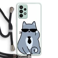 Cool cat: Samsung Galaxy A52s 5G Transparant Hoesje met koord