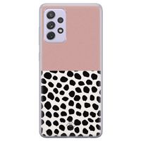 Samsung Galaxy A72 siliconen hoesje - Pink dots