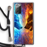 Fire & Ice: Samsung Galaxy Note 20 / Note 20 5G Transparant Hoesje met koord