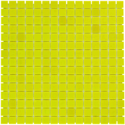 The Mosaic Factory Amsterdam Mozaiek Tegel Vierkant - Geel Glas Basic 322x322 mm