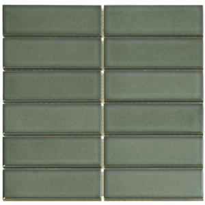 The Mosaic Factory Barcelona Mozaiek Tegel Rechthoek - Forest Green Porselein Geglazuurd 291x297 mm