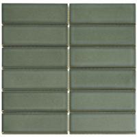 The Mosaic Factory Barcelona Mozaiek Tegel Rechthoek - Forest Green Porselein Geglazuurd 291x297 mm