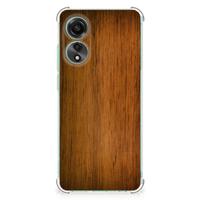 OPPO A78 4G Stevig Telefoonhoesje Donker Hout