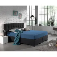 Dreamhouse Dubbel Jersey 220 gr. Hoeslaken Blauw 140 x 200/220 cm