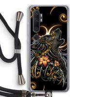 Huilende Wolf: Xiaomi Mi Note 10 Transparant Hoesje met koord