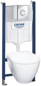 Grohe QuickFix Serel complete toiletset met Rapid SL inbouwreservoir en chromen bedieningspaneel