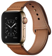 Leren bandje - Bruin - Geschikt voor Apple Watch 42mm / 44mm / 45mm / 49mm