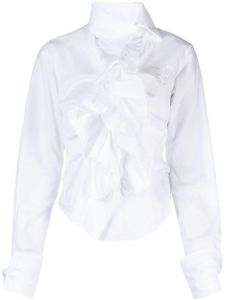 Vivienne Westwood chemise asymétrique à logo brodé - Blanc