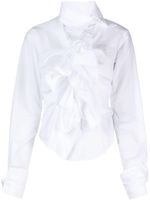 Vivienne Westwood chemise asymétrique à logo brodé - Blanc