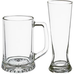 Bierglazen set - bierpullen/pilsglazen fluitje - 8x stuks - glas