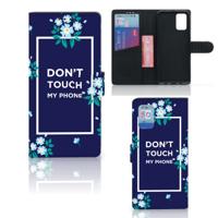 Samsung Galaxy A02s | M02s Portemonnee Hoesje Flowers Blue DTMP