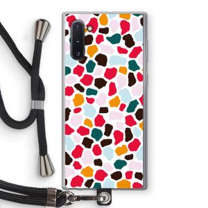 Colored Giraffe: Samsung Galaxy Note 10 Transparant Hoesje met koord