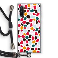 Colored Giraffe: Samsung Galaxy Note 10 Transparant Hoesje met koord