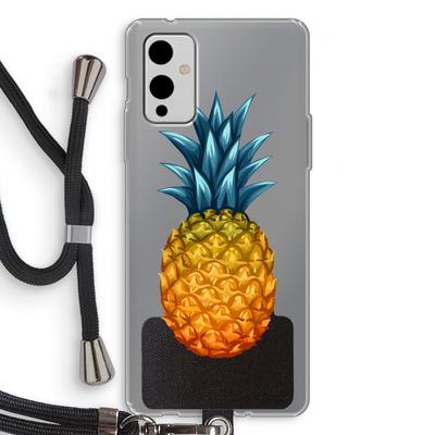 Grote ananas: OnePlus 9 Transparant Hoesje met koord