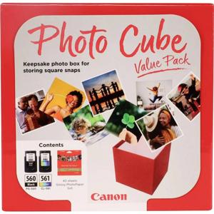 Canon Fotokubusset PG-560/CL-561 Photo Cube Origineel Combipack Zwart, Kleur 3713C007