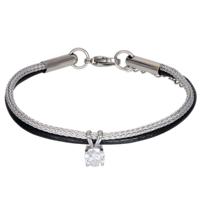 iXXXi Brace Armband met Stras Steentje Zilver / Zwart