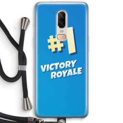 Victory Royale: OnePlus 6 Transparant Hoesje met koord