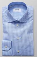 ETON Slim Fit Overhemd lichtblauw/wit, Ruit