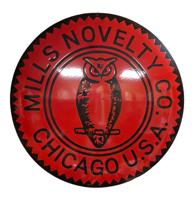 Mills Novelty Co. Logo Emaille Bord - Ø50cm