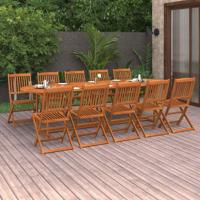 11-delige Tuinset 280x90x75 cm massief acaciahout