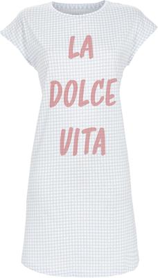 Blauw nachthemd speelse stippen