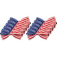 10x Amerika/USA verkleed vlinderstrikje 12 cm voor dames/heren   -