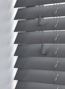 Baseline houten jaloezie met koord - antraciet