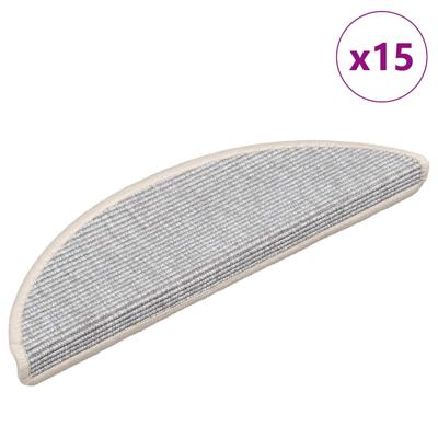 VidaXL Trapmatten zelfklevend 15 st 56x17x3 cm zilverkleurig