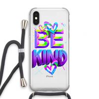 Be Kind: iPhone X Transparant Hoesje met koord