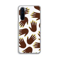Hands dark: OnePlus Nord Transparant Hoesje