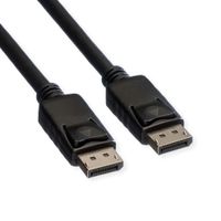 ROLINE DisplayPort kabel, DP-DP, v1.2, M - M, TPE, zwart, 5 m - thumbnail