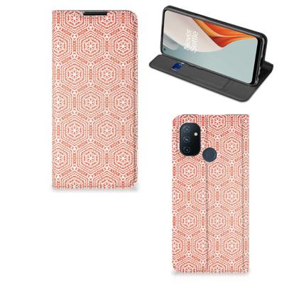 OnePlus Nord N100 | Hoesje met Magneet | Pattern Orange