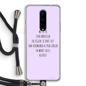 Relatief: OnePlus 8 Transparant Hoesje met koord