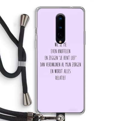 Relatief: OnePlus 8 Transparant Hoesje met koord