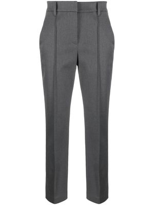 Brunello Cucinelli pantalon court à design plissé - Gris