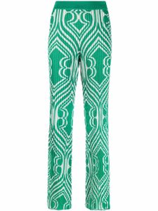 ETRO pantalon plissé en jacquard - Vert