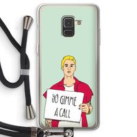 Gimme a call: Samsung Galaxy A8 (2018) Transparant Hoesje met koord