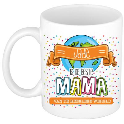 Naam mok mama Jade - wit - de beste - keramiek - 300 ml - Moederdag/verjaardag Naam mok mama Jade - wit - de beste - keramiek - 300 ml - Moederdag/verjaardag