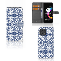 Motorola Edge 20 Lite Hoesje Flower Blue - thumbnail