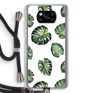 Tropische bladeren: Xiaomi Poco X3 NFC Transparant Hoesje met koord